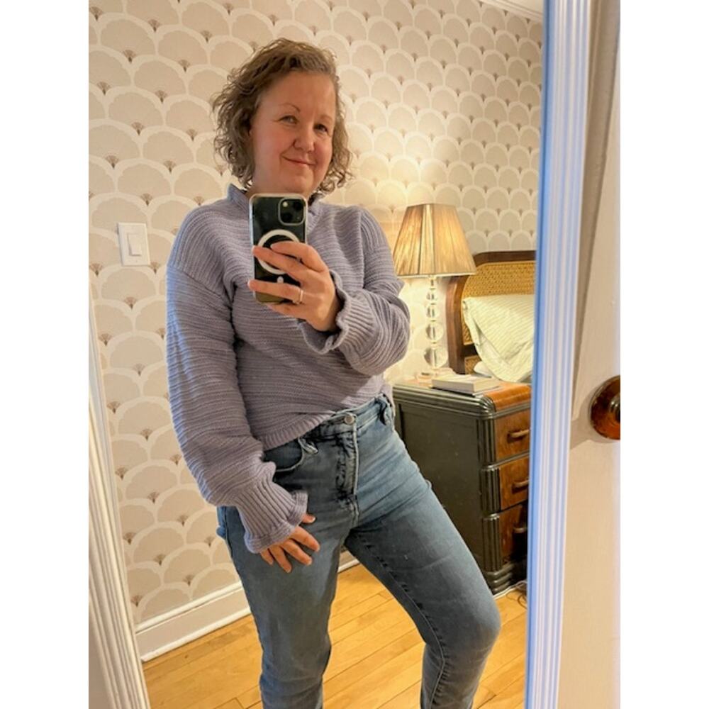 Madewell Blue Sweater Wool/Cotton Blend Small